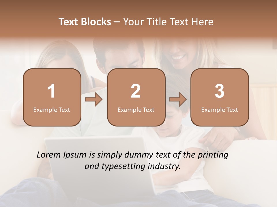 Indoors Parents Together PowerPoint Template