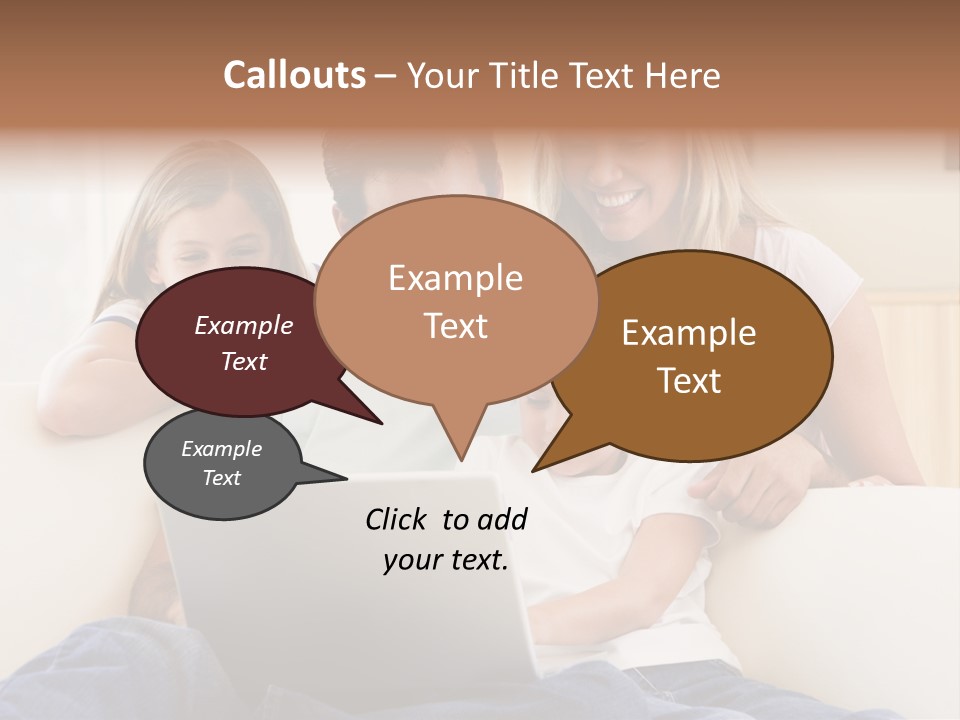 Indoors Parents Together PowerPoint Template