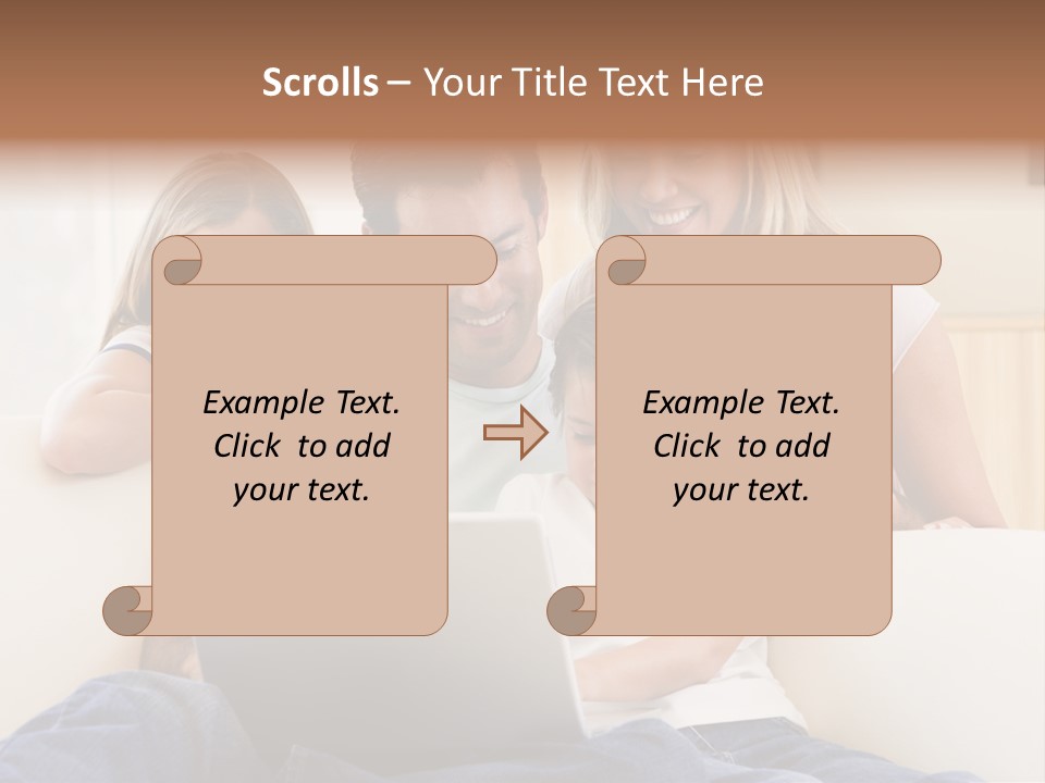 Indoors Parents Together PowerPoint Template