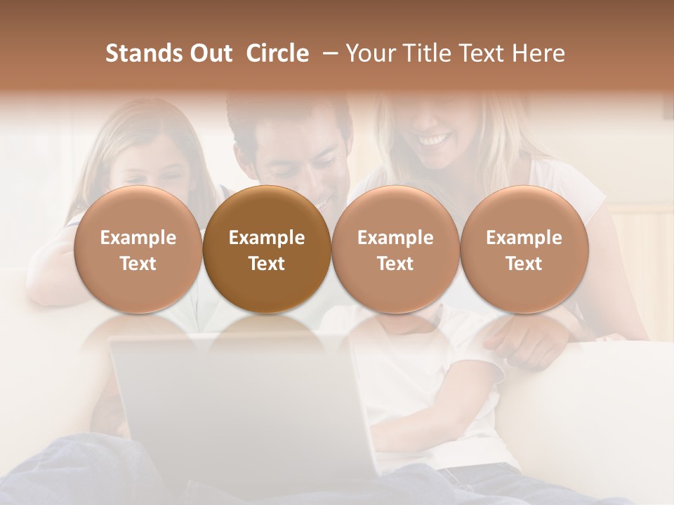 Indoors Parents Together PowerPoint Template