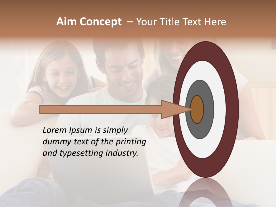 Indoors Parents Together PowerPoint Template