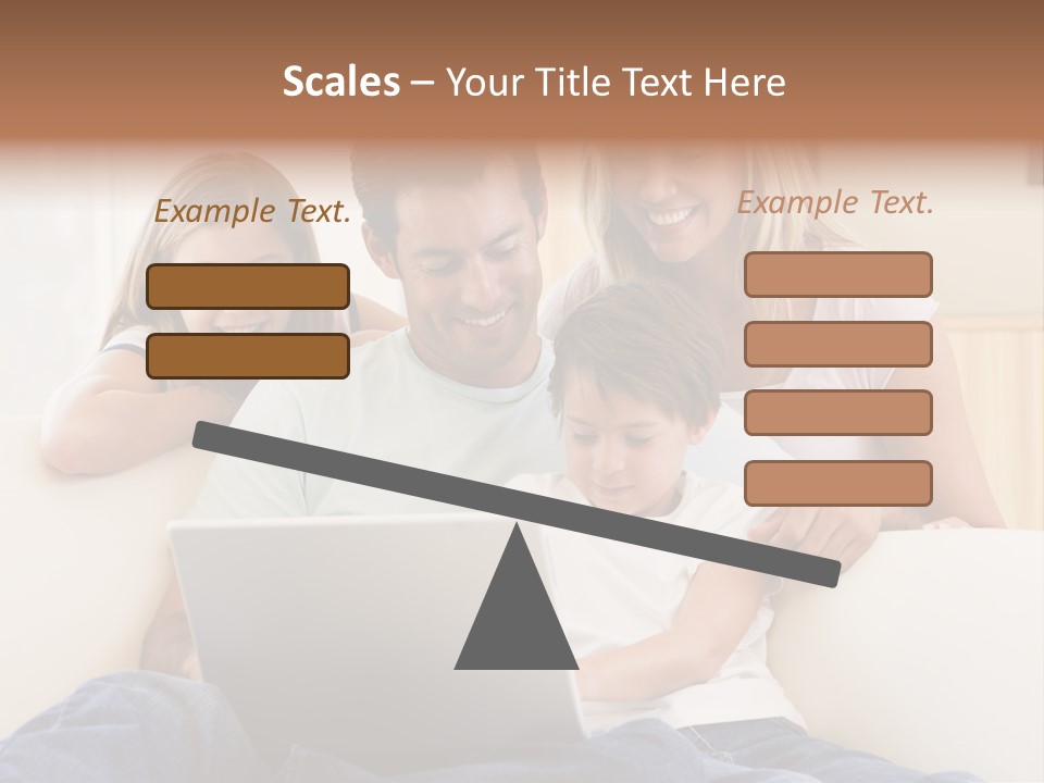 Indoors Parents Together PowerPoint Template