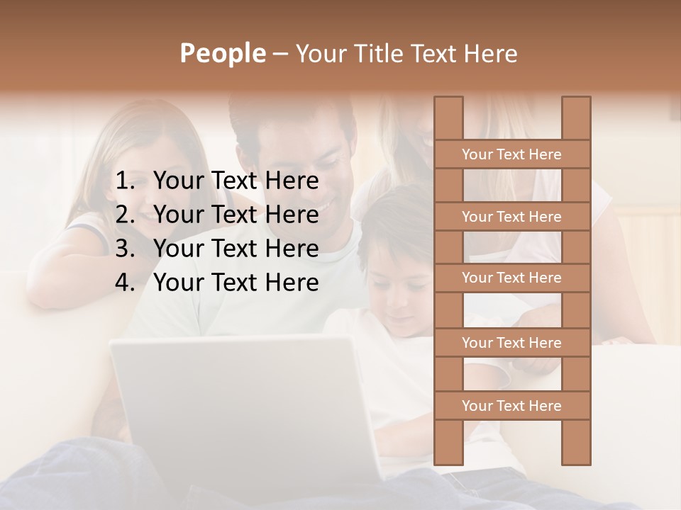 Indoors Parents Together PowerPoint Template