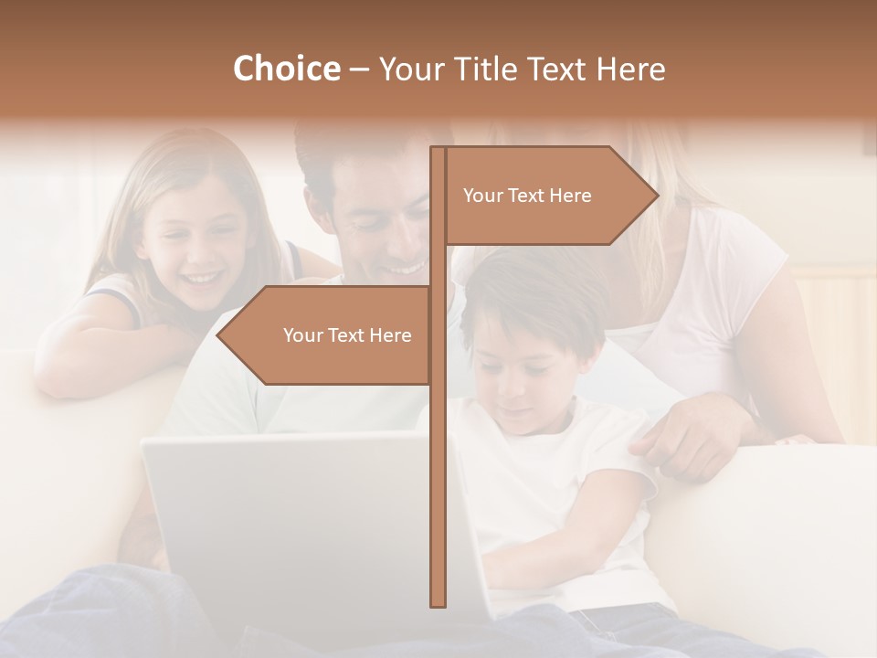 Indoors Parents Together PowerPoint Template