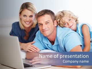 Casual Computer Browsing PowerPoint Template