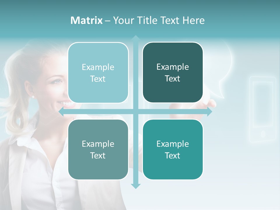 Blond Kontaktieren Medientechnologie PowerPoint Template