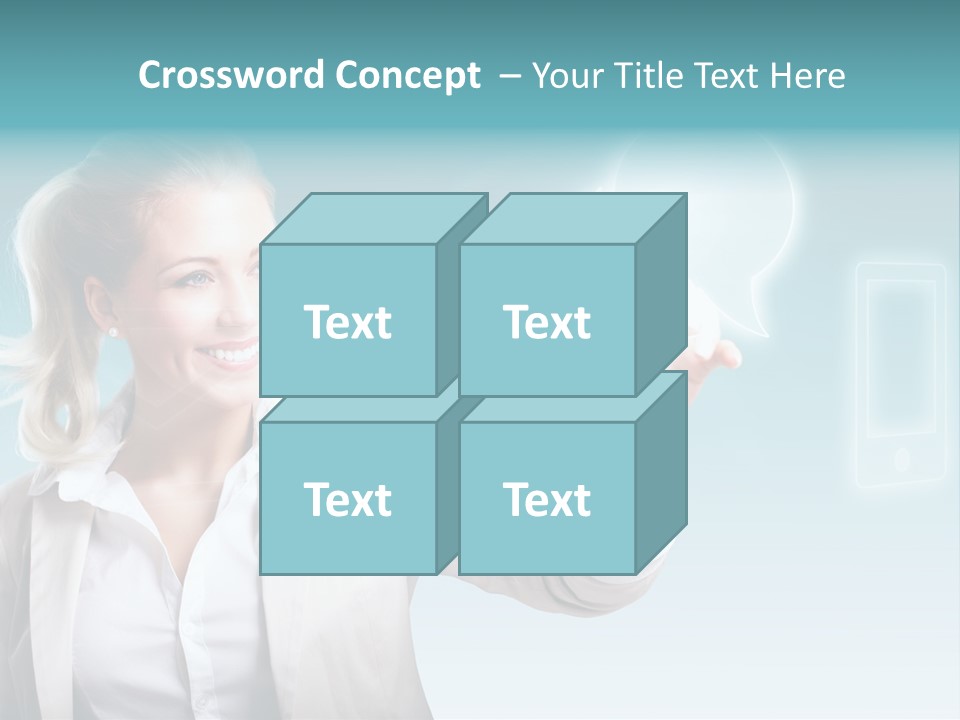 Blond Kontaktieren Medientechnologie PowerPoint Template