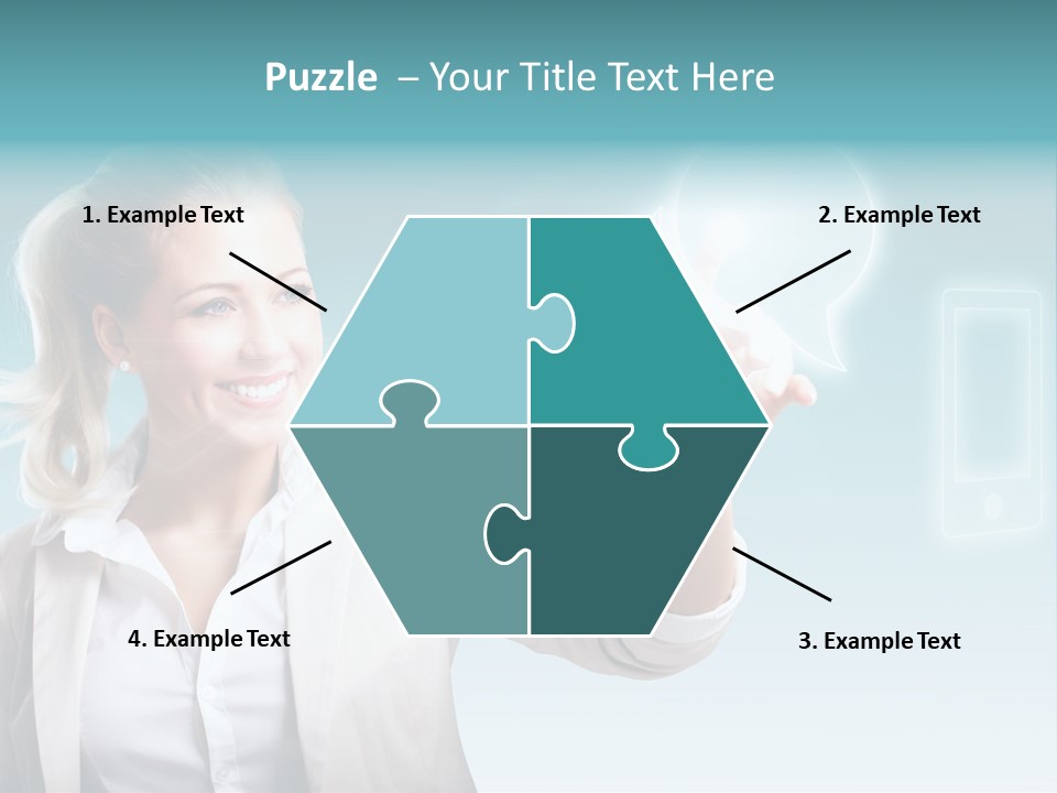 Blond Kontaktieren Medientechnologie PowerPoint Template