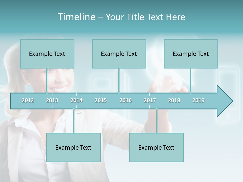 Blond Kontaktieren Medientechnologie PowerPoint Template