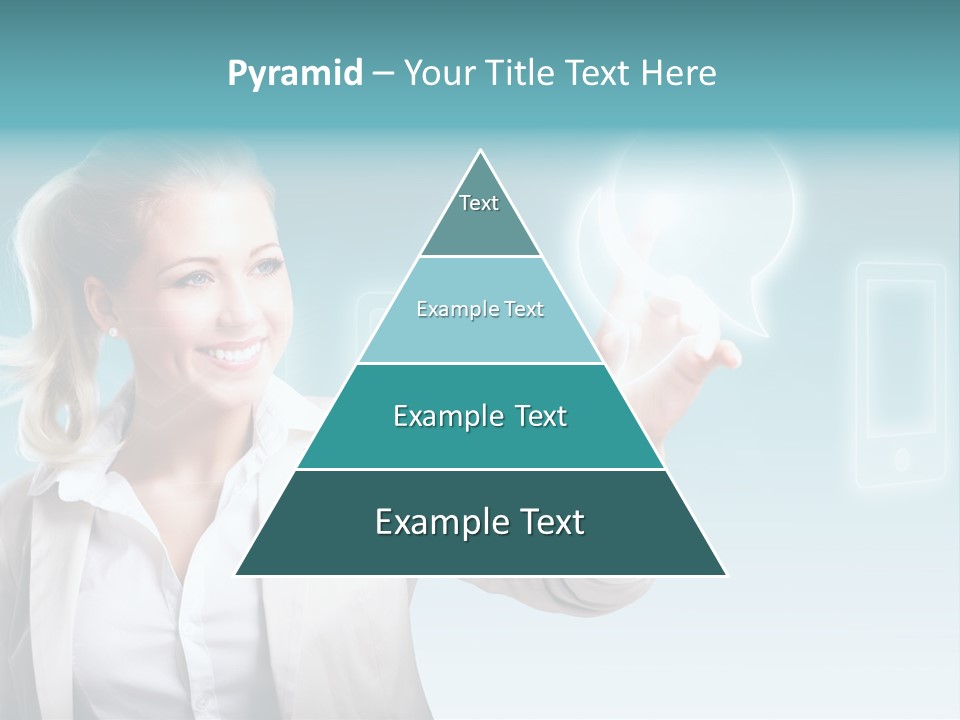 Blond Kontaktieren Medientechnologie PowerPoint Template