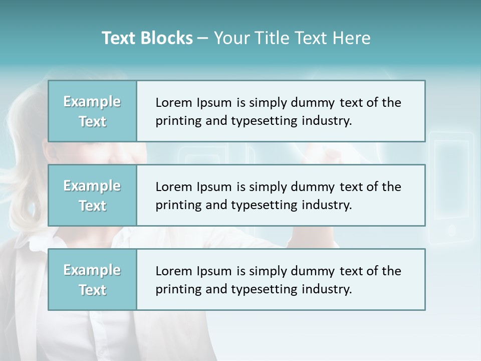 Blond Kontaktieren Medientechnologie PowerPoint Template