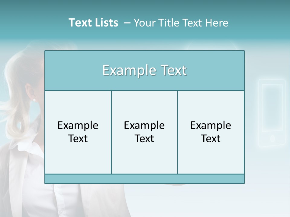 Blond Kontaktieren Medientechnologie PowerPoint Template