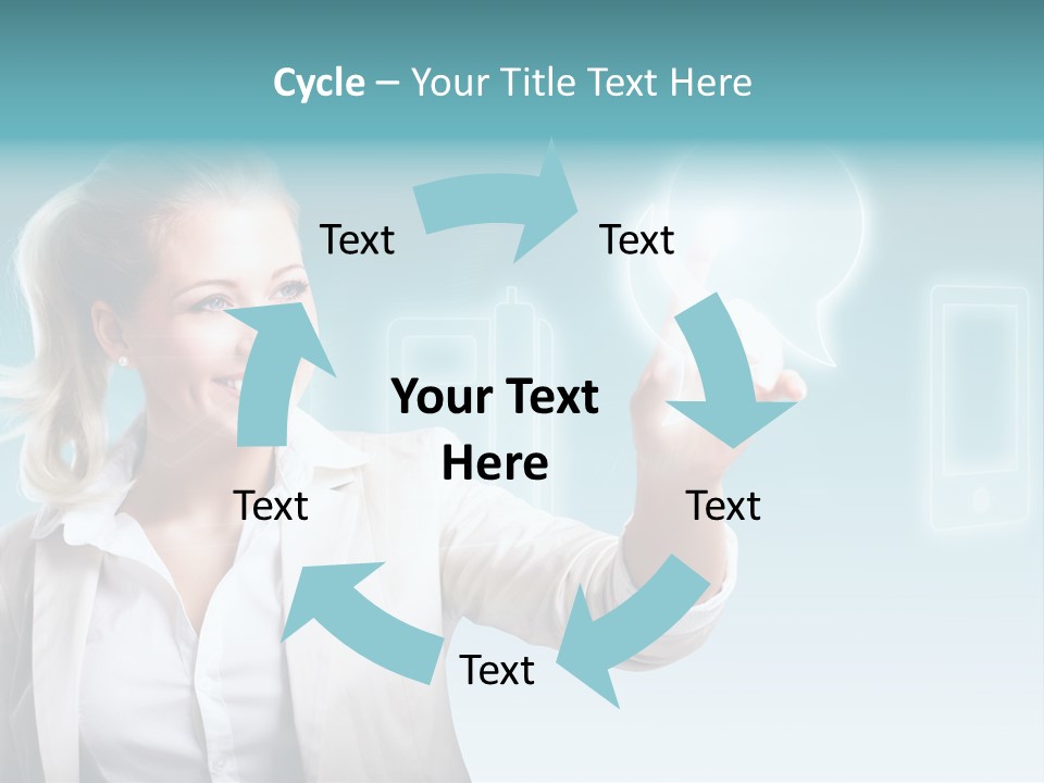 Blond Kontaktieren Medientechnologie PowerPoint Template