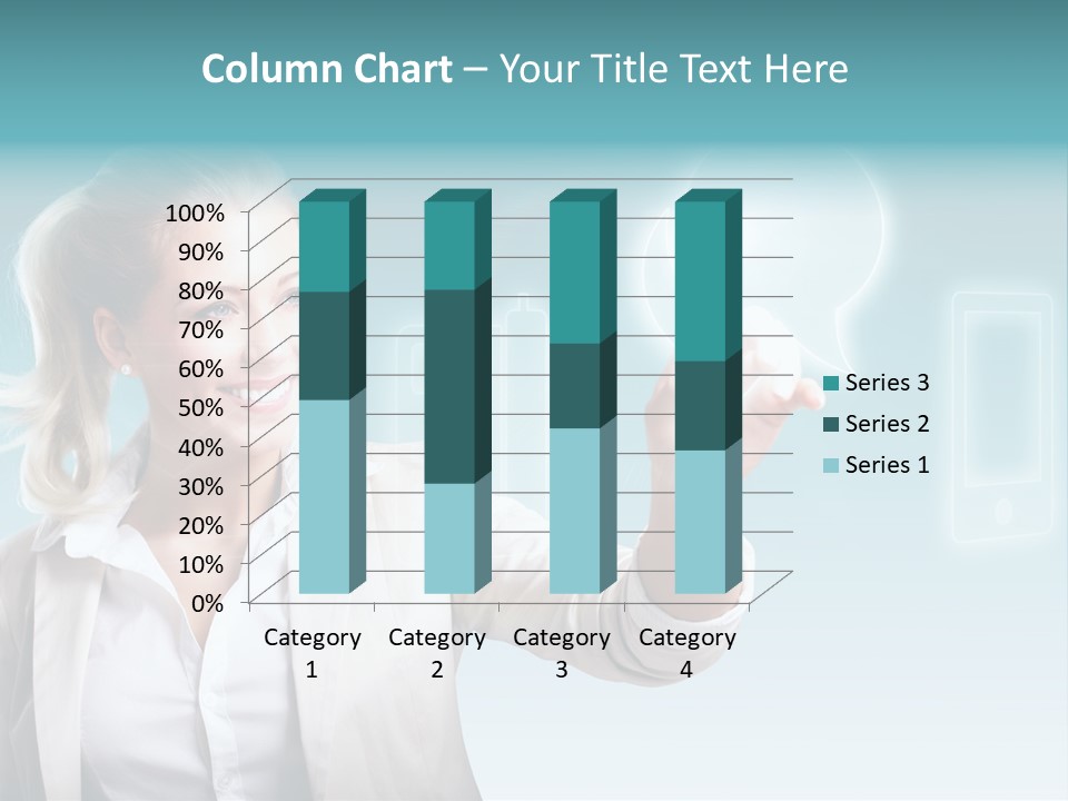 Blond Kontaktieren Medientechnologie PowerPoint Template