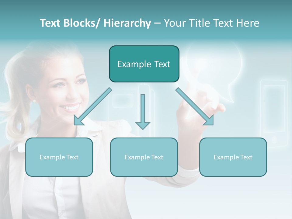 Blond Kontaktieren Medientechnologie PowerPoint Template