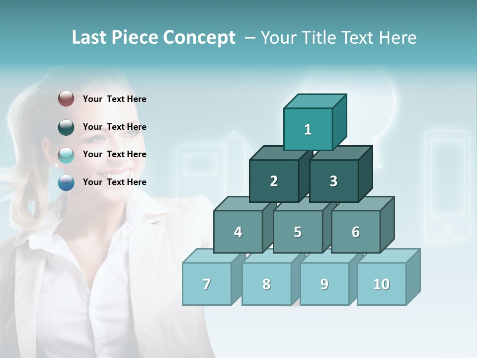 Blond Kontaktieren Medientechnologie PowerPoint Template