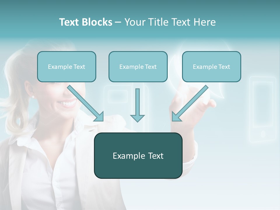 Blond Kontaktieren Medientechnologie PowerPoint Template