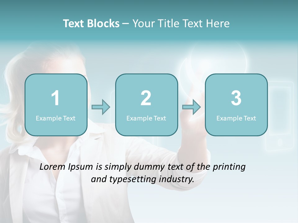 Blond Kontaktieren Medientechnologie PowerPoint Template