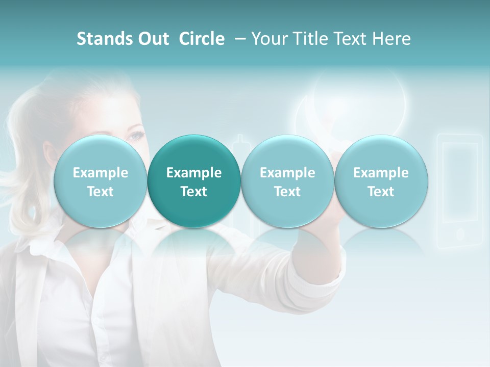 Blond Kontaktieren Medientechnologie PowerPoint Template