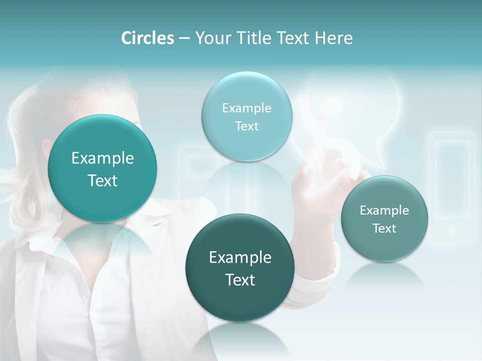 Blond Kontaktieren Medientechnologie PowerPoint Template