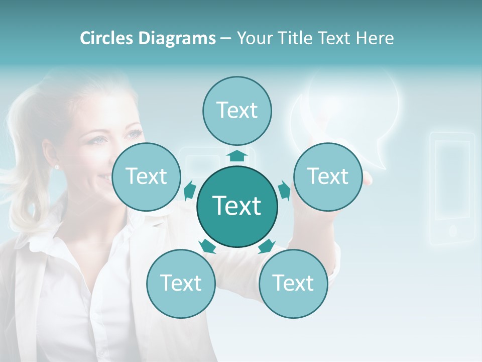 Blond Kontaktieren Medientechnologie PowerPoint Template