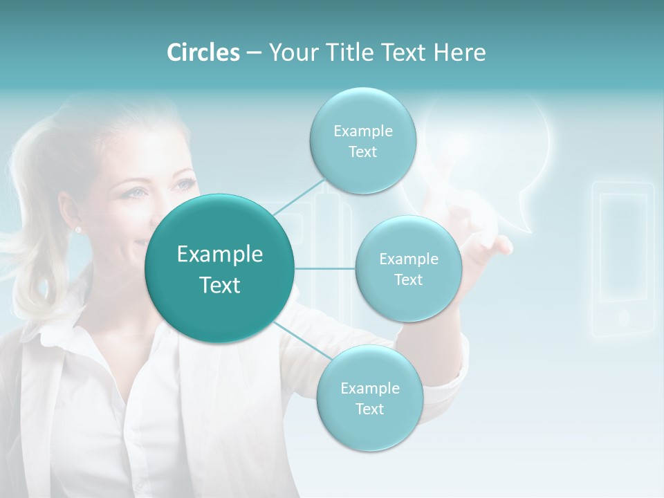 Blond Kontaktieren Medientechnologie PowerPoint Template