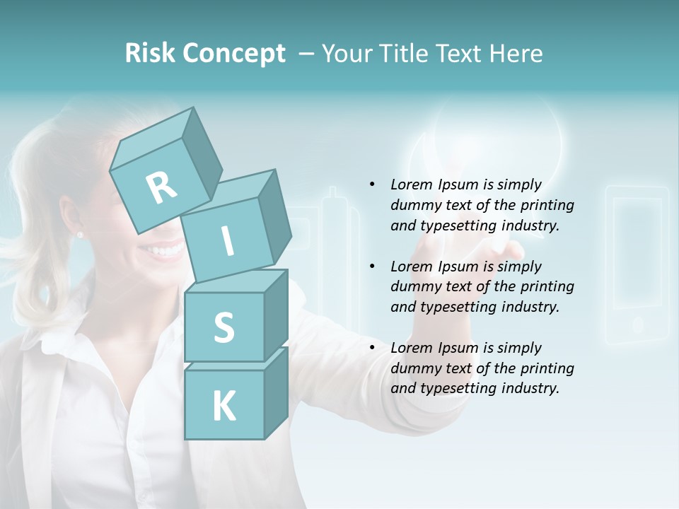 Blond Kontaktieren Medientechnologie PowerPoint Template