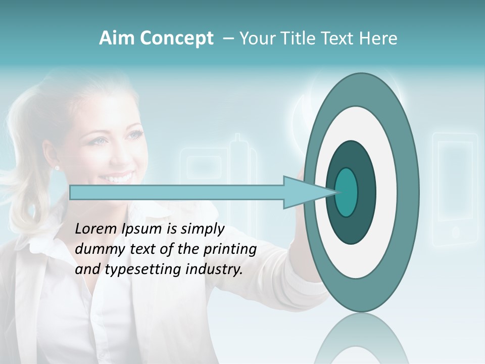 Blond Kontaktieren Medientechnologie PowerPoint Template