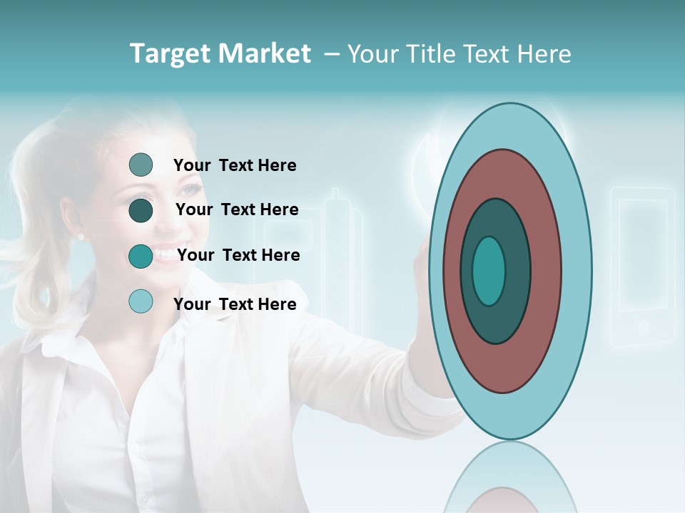 Blond Kontaktieren Medientechnologie PowerPoint Template