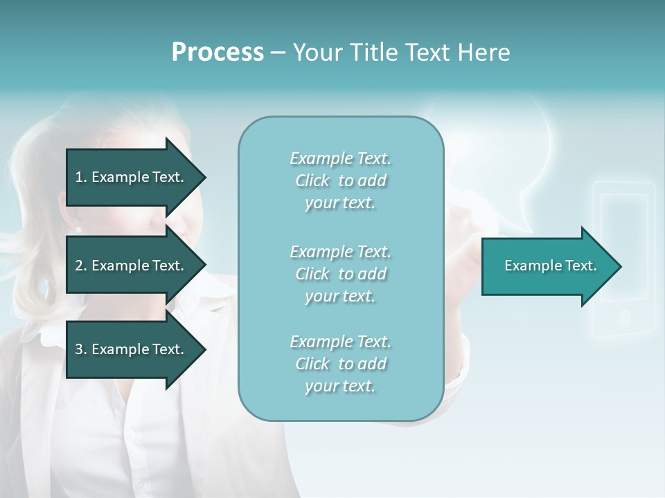 Blond Kontaktieren Medientechnologie PowerPoint Template