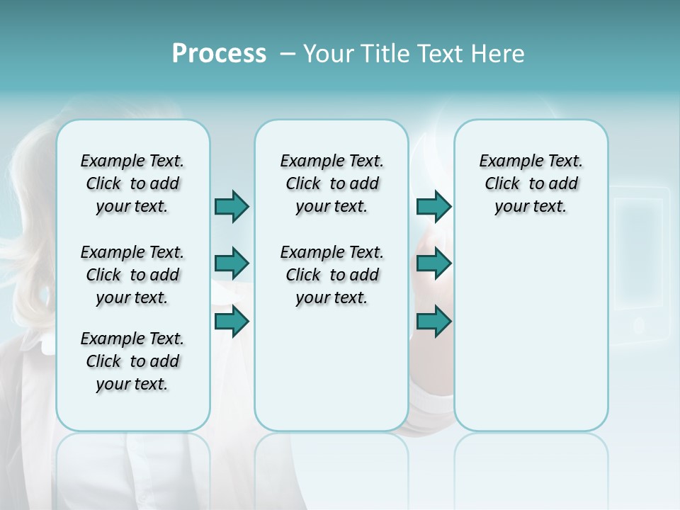 Blond Kontaktieren Medientechnologie PowerPoint Template