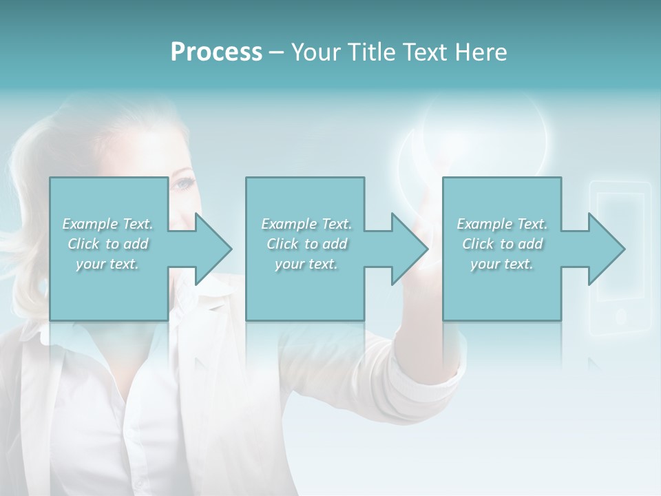 Blond Kontaktieren Medientechnologie PowerPoint Template