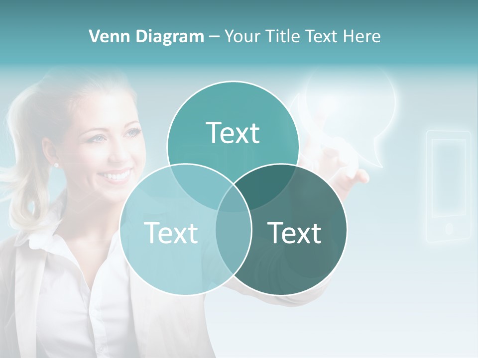 Blond Kontaktieren Medientechnologie PowerPoint Template