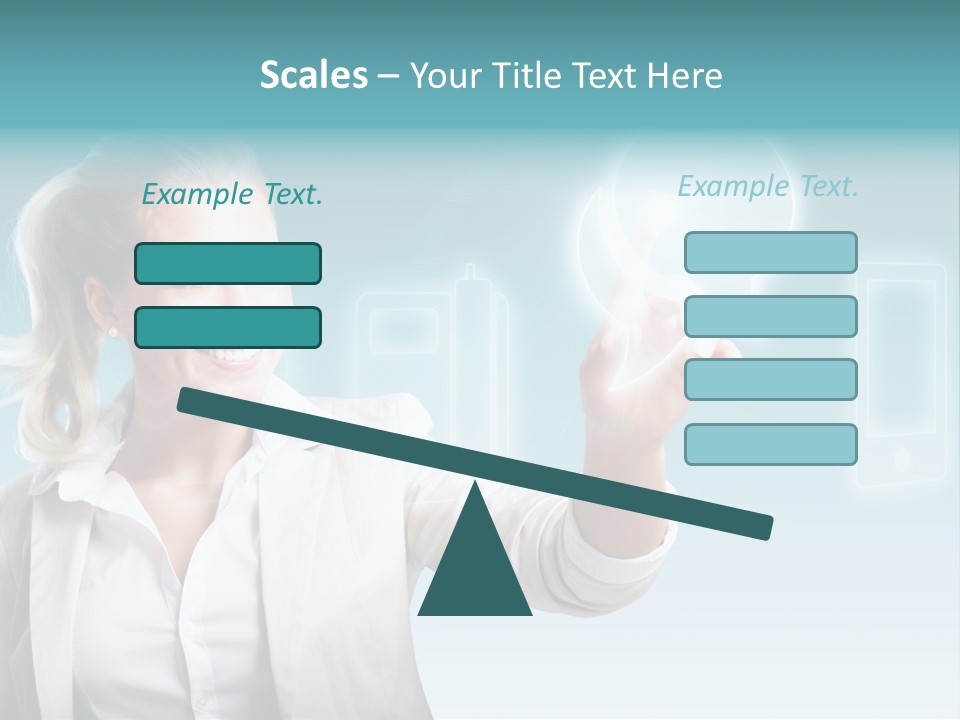 Blond Kontaktieren Medientechnologie PowerPoint Template