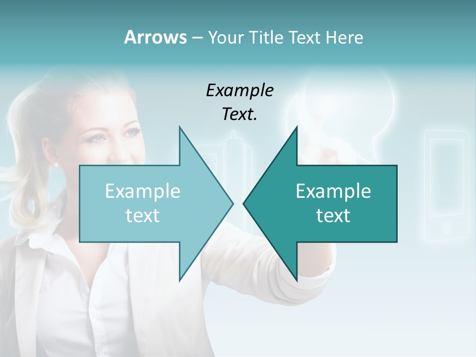 Blond Kontaktieren Medientechnologie PowerPoint Template