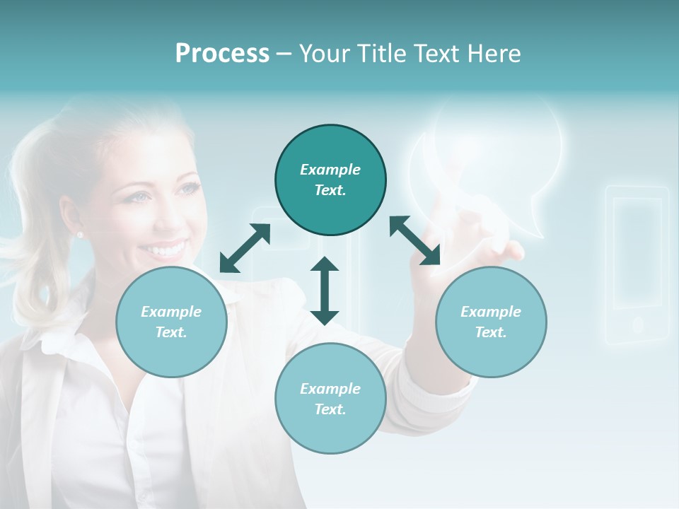 Blond Kontaktieren Medientechnologie PowerPoint Template