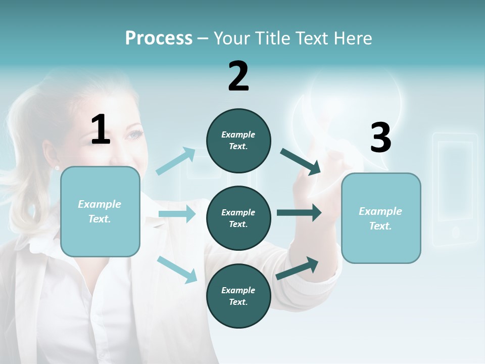 Blond Kontaktieren Medientechnologie PowerPoint Template