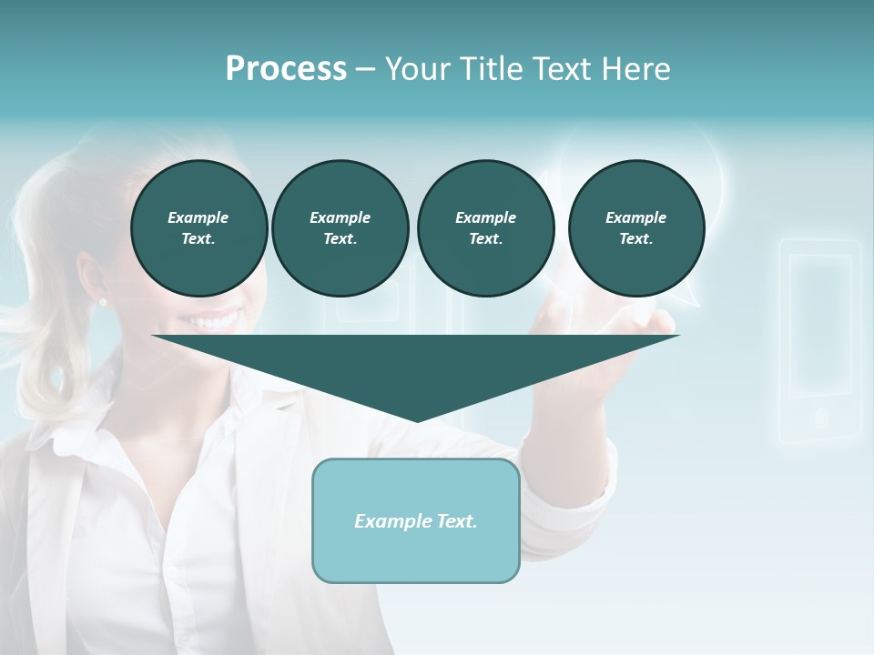 Blond Kontaktieren Medientechnologie PowerPoint Template