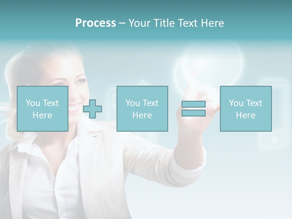 Blond Kontaktieren Medientechnologie PowerPoint Template