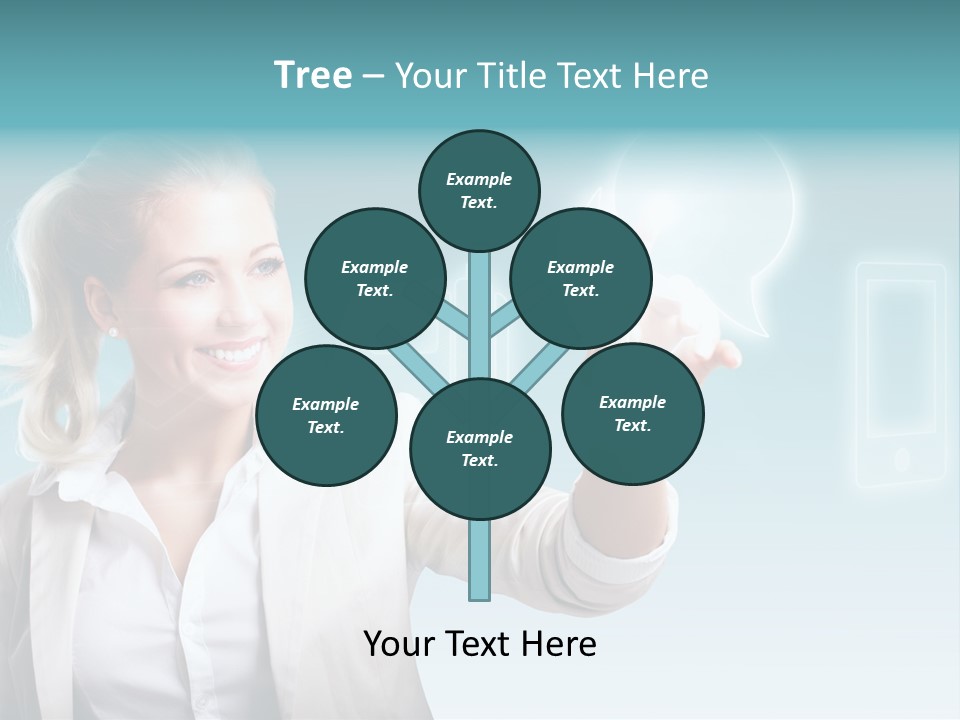 Blond Kontaktieren Medientechnologie PowerPoint Template