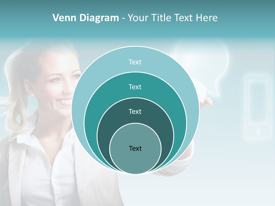 Blond Kontaktieren Medientechnologie PowerPoint Template