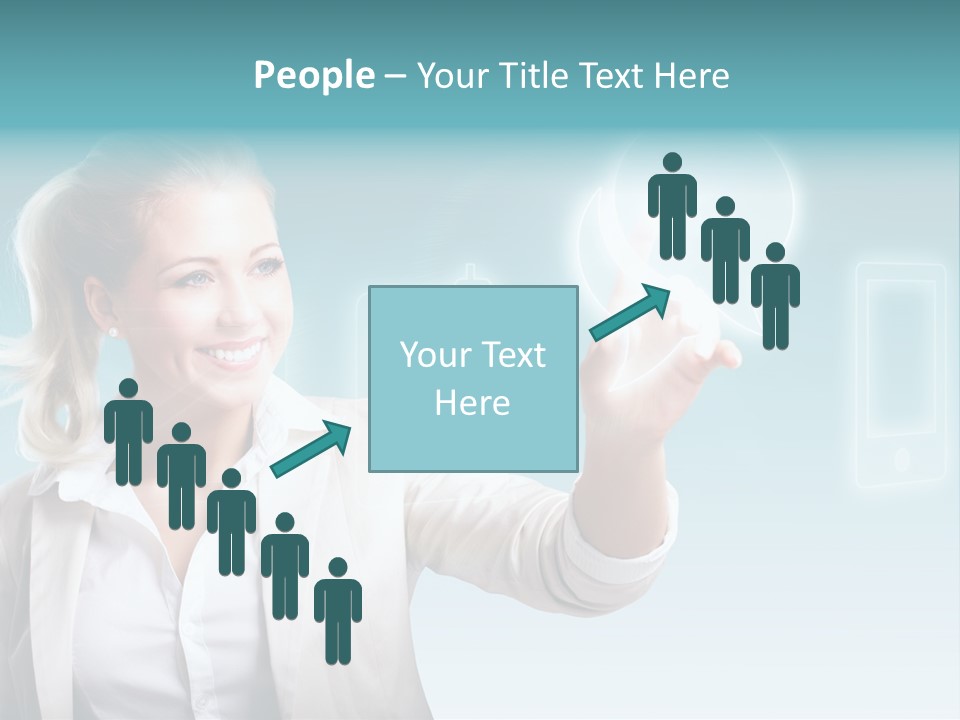 Blond Kontaktieren Medientechnologie PowerPoint Template