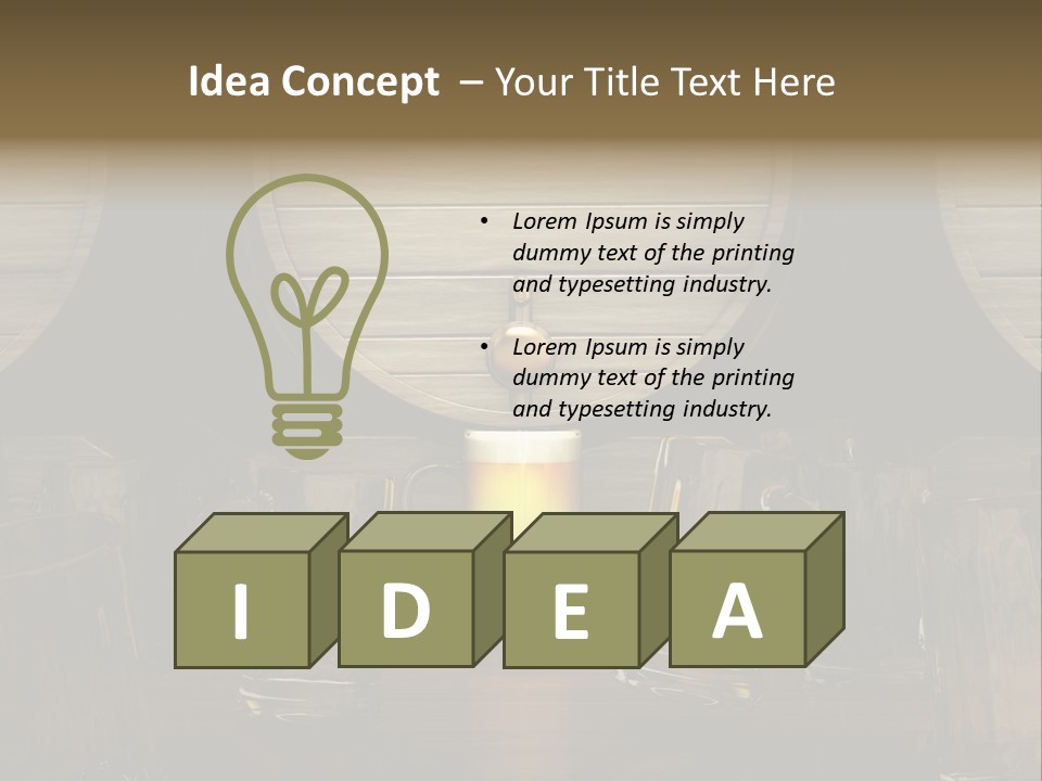 Spazio Bere Bianco PowerPoint Template