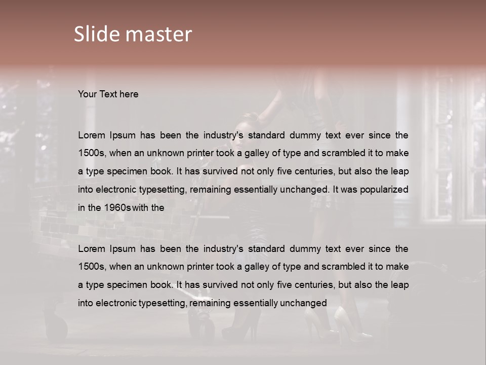 Dress Hugging Blonde PowerPoint Template