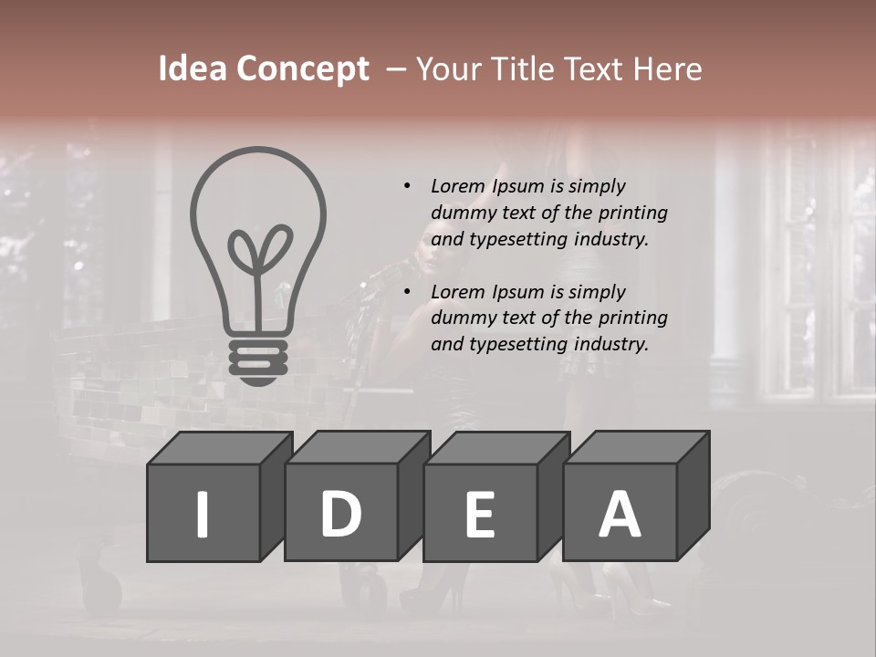 Dress Hugging Blonde PowerPoint Template