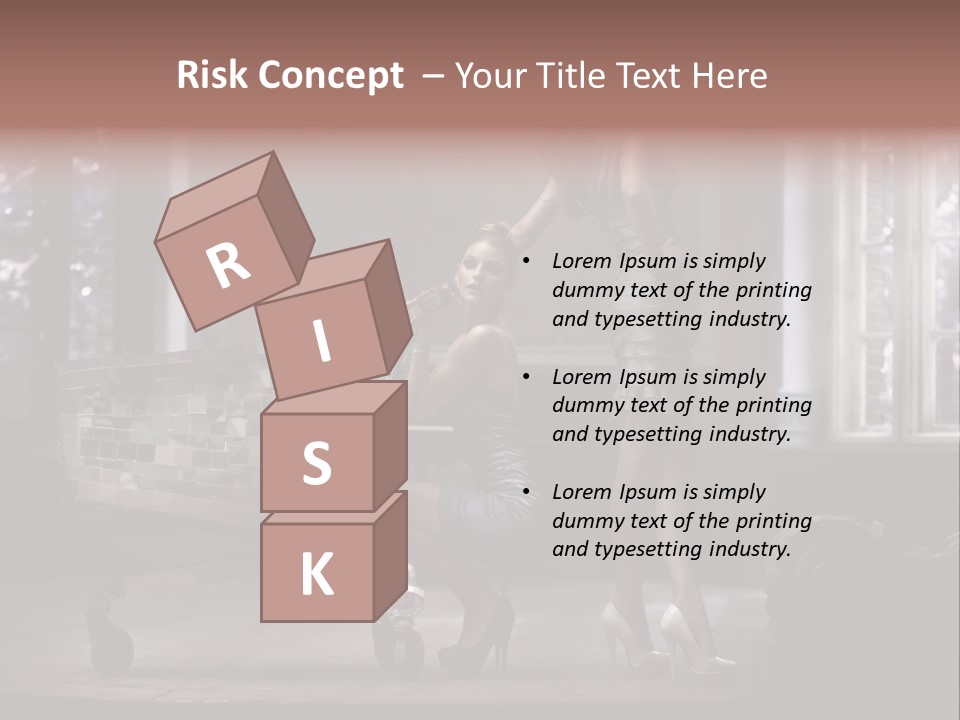 Dress Hugging Blonde PowerPoint Template