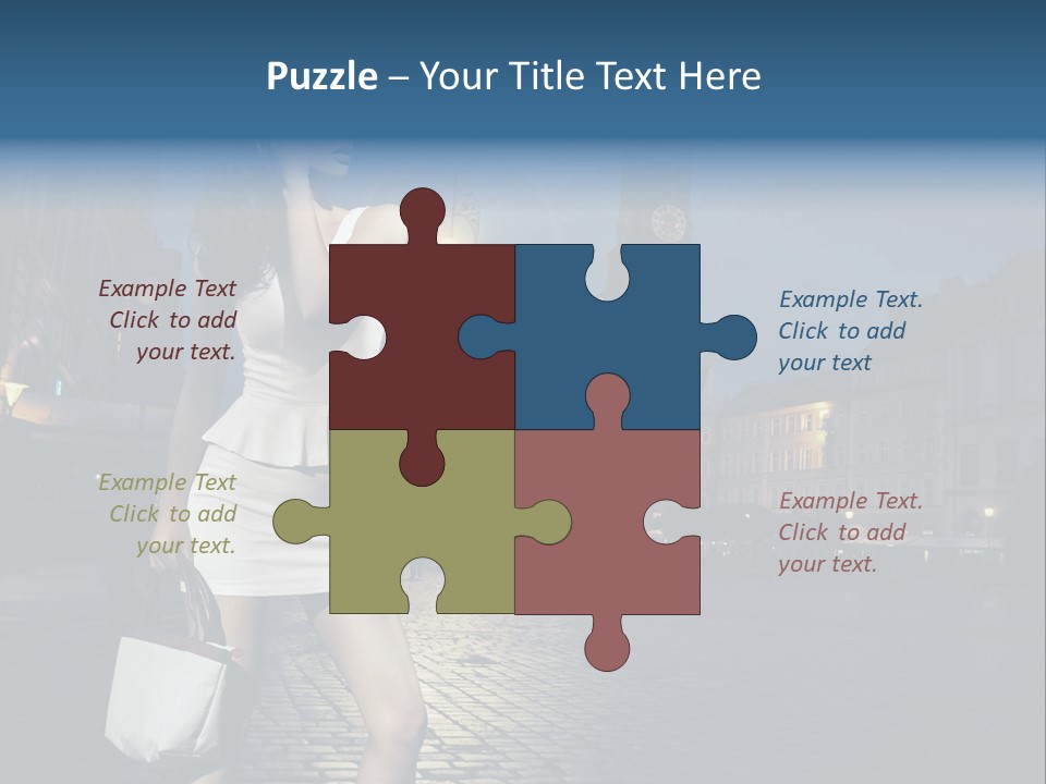 Pose Beauty Young PowerPoint Template