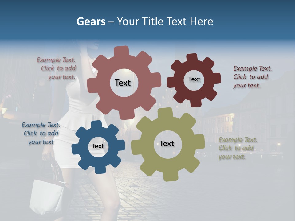 Pose Beauty Young PowerPoint Template