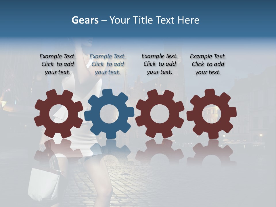 Pose Beauty Young PowerPoint Template