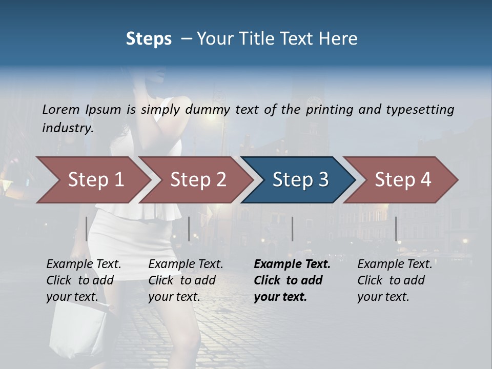 Pose Beauty Young PowerPoint Template